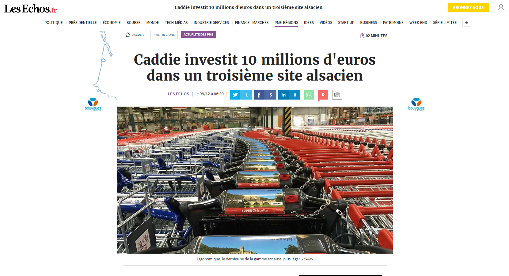 Une troisième usine Caddie en Alsace en 2017