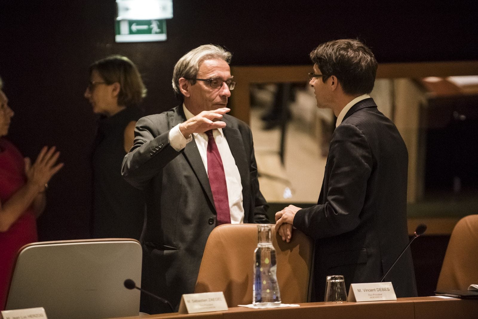 Roland Ries, maire de Strasbourg, et Nicolas Matt, conseiller communautaire (Photo Pascal Bastien)