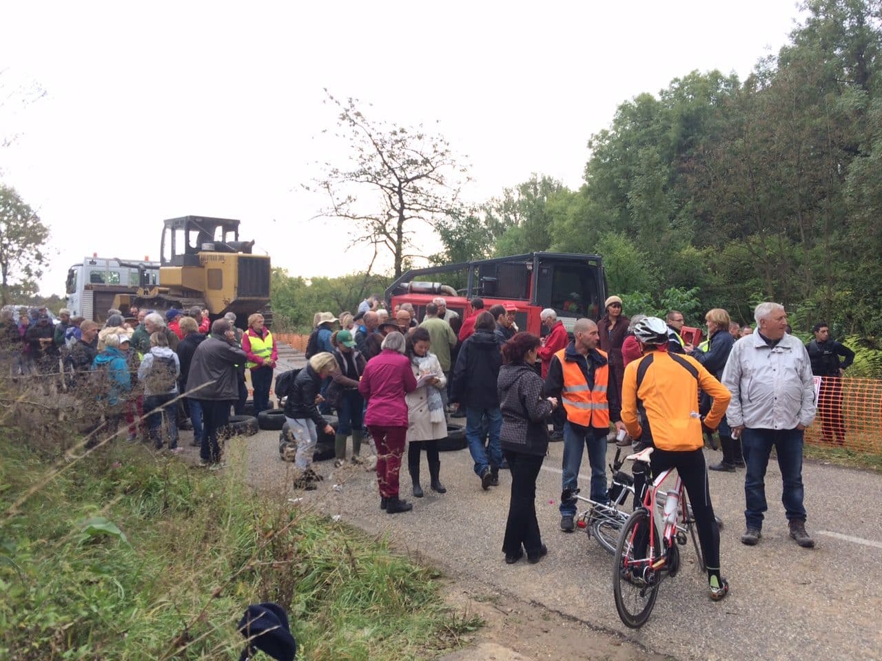 À Kolbsheim, des opposants au GCO empêchent des travaux préparatoires
