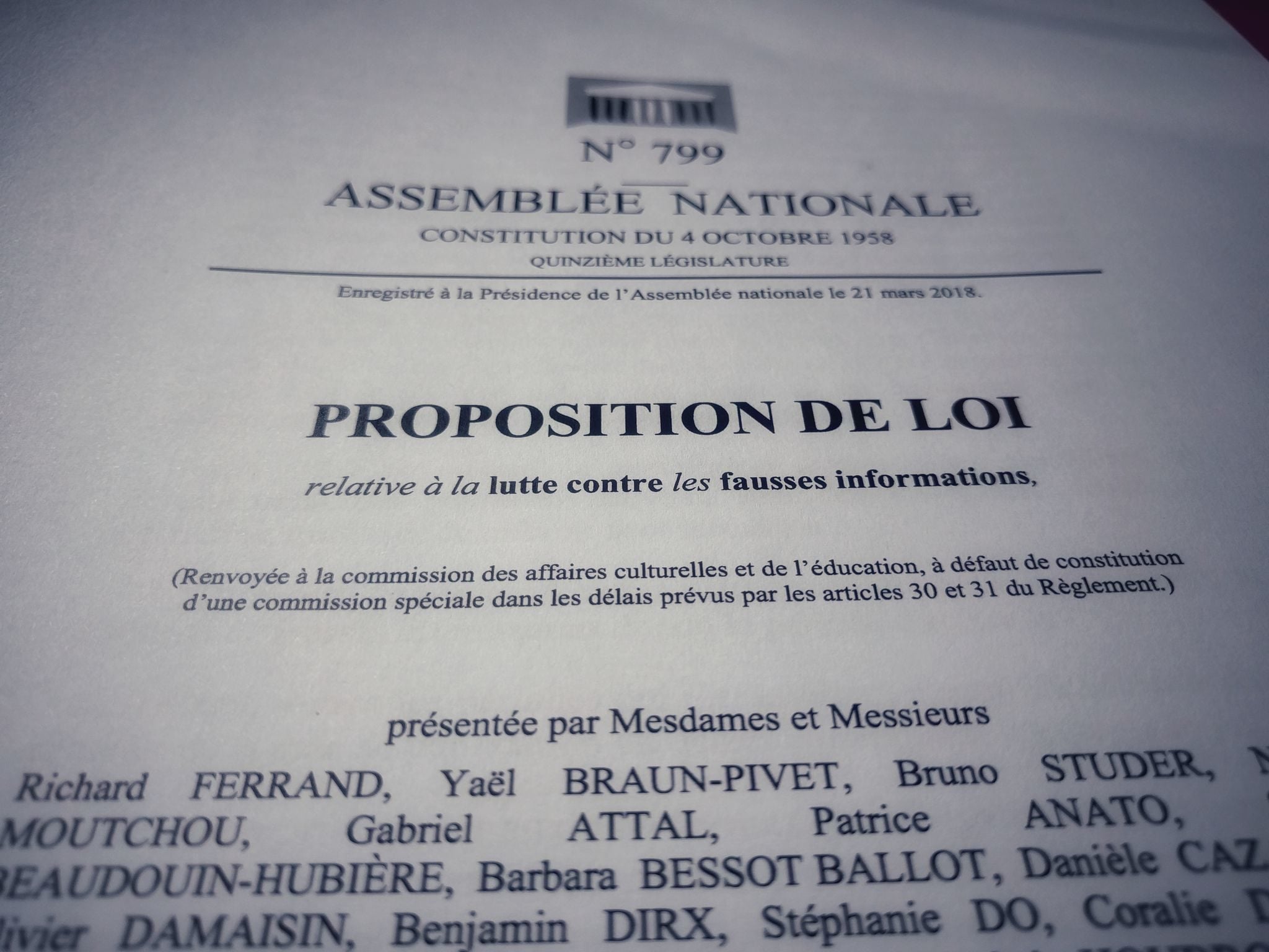 Avec la loi contre les « fake news », Bruno Studer espère « envoyer un signal »