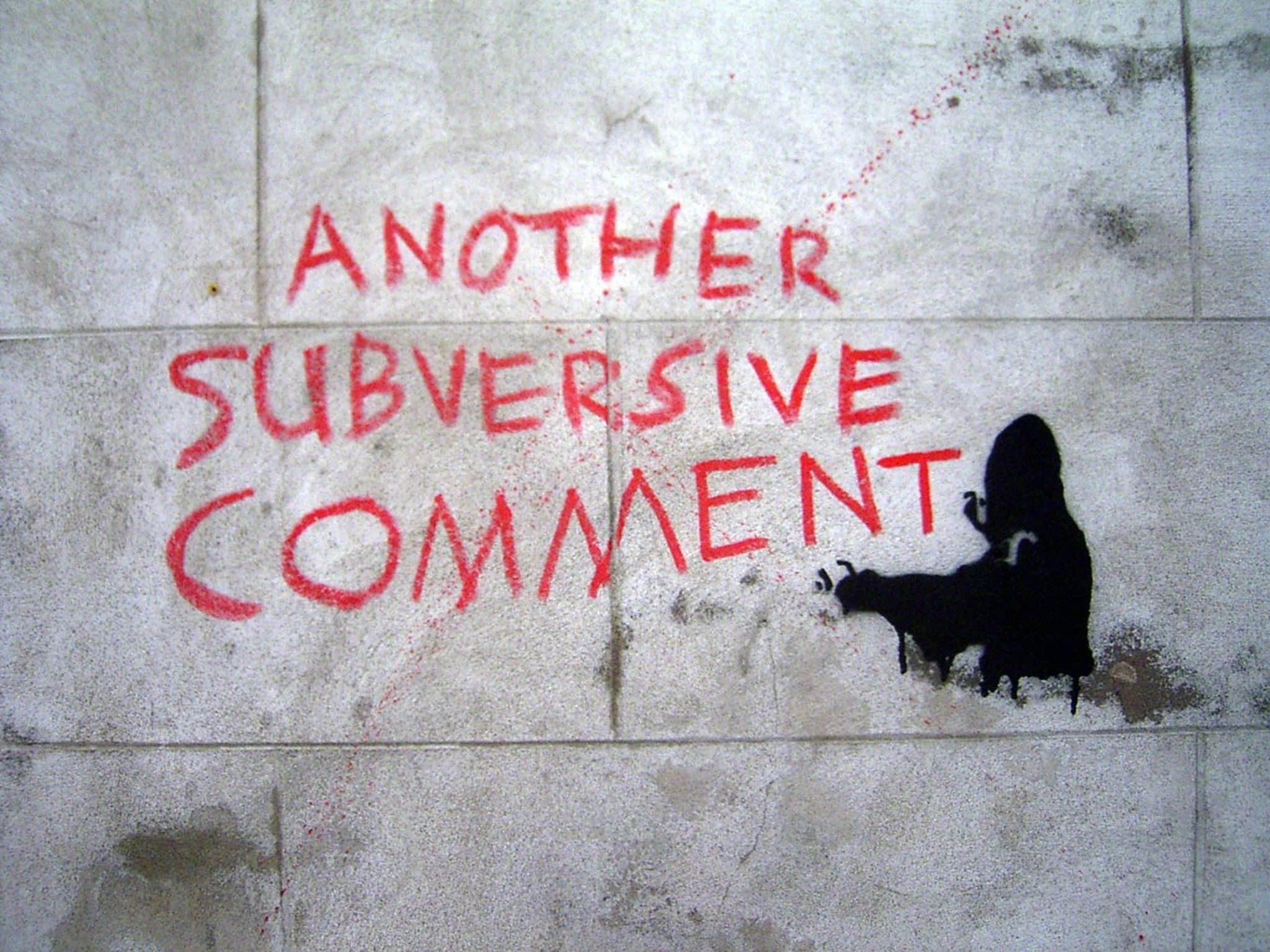 Another subversive comment (Photo Duncan C / FlickR / cc)