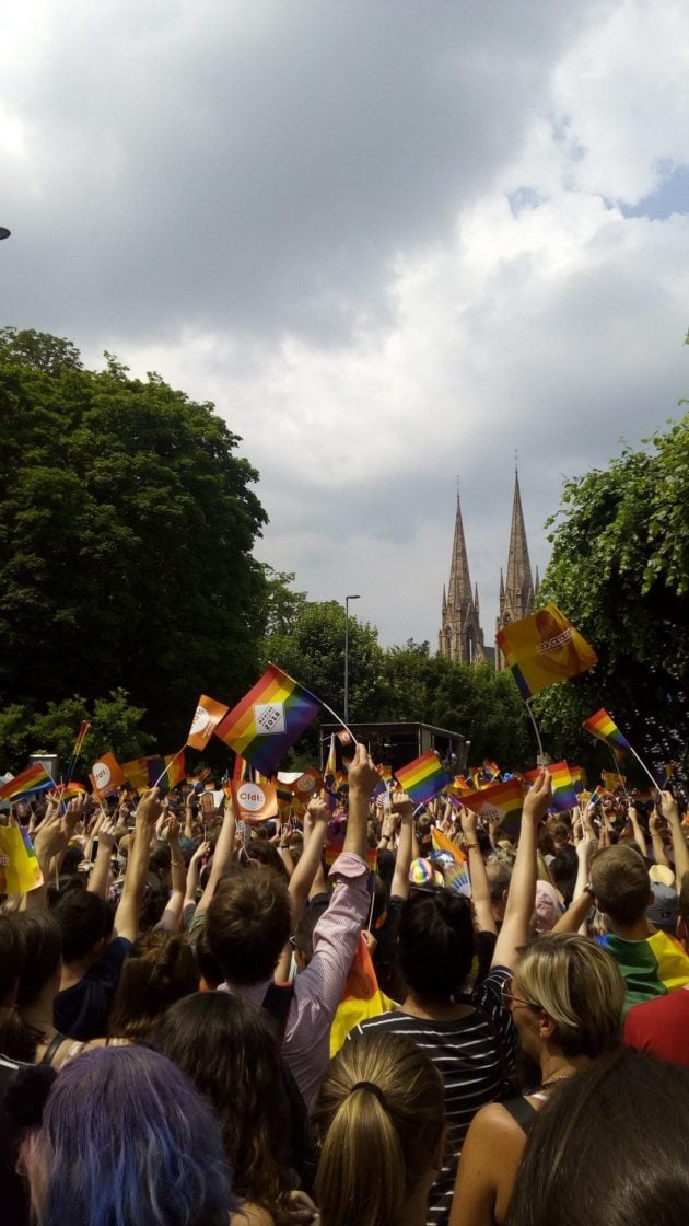A Strasbourg, la marche des visibilités est un des rares moments festifs et public pur la communauté LGBT (Photo DL/Rue 89 Strasbourg/cc)