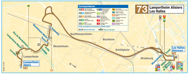 La ligne 73 est créée fin août 2018 (document CTS)