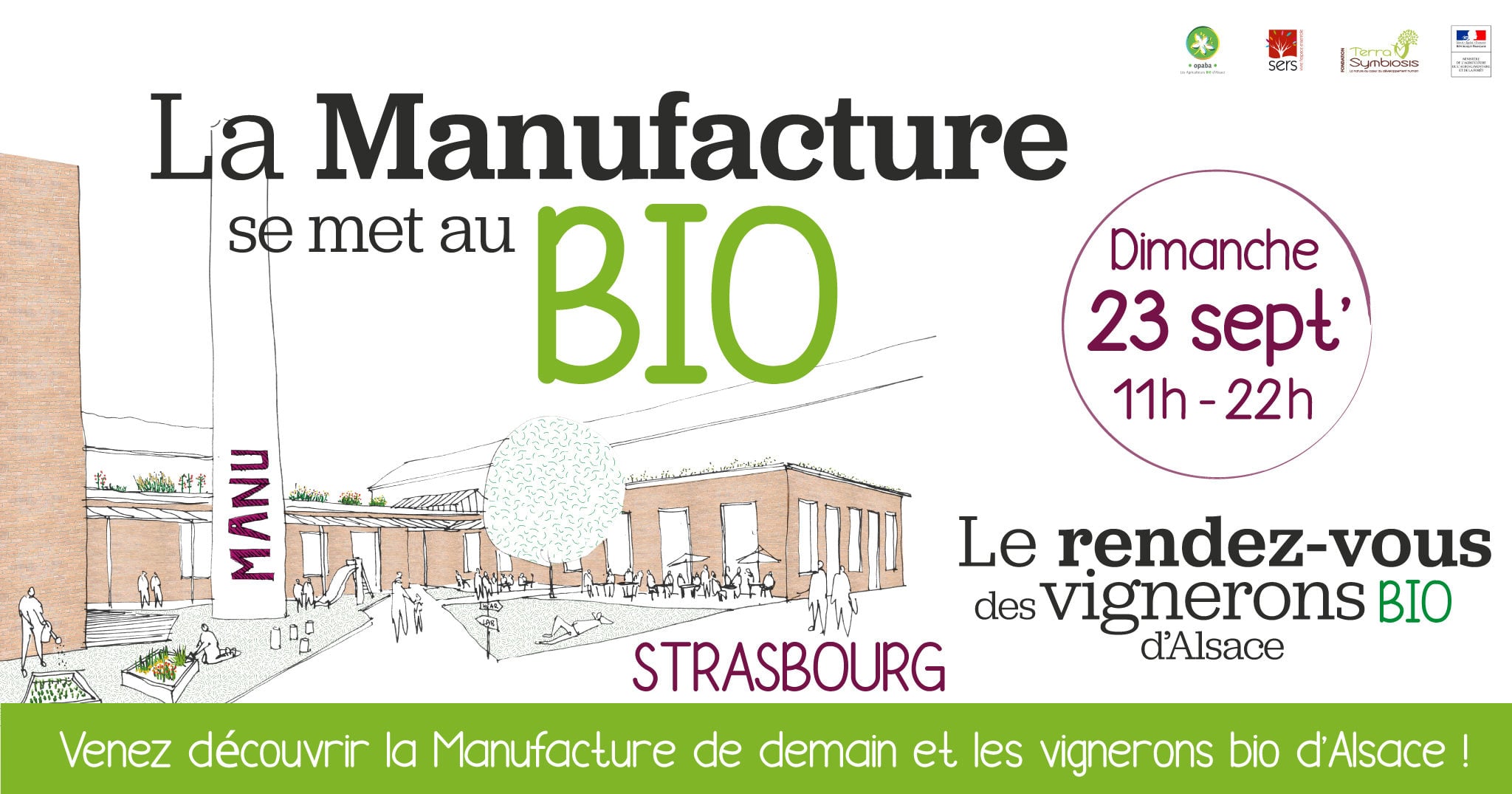 Dimanche, un aperçu du pôle bio de la Manufacture avec marché et animations