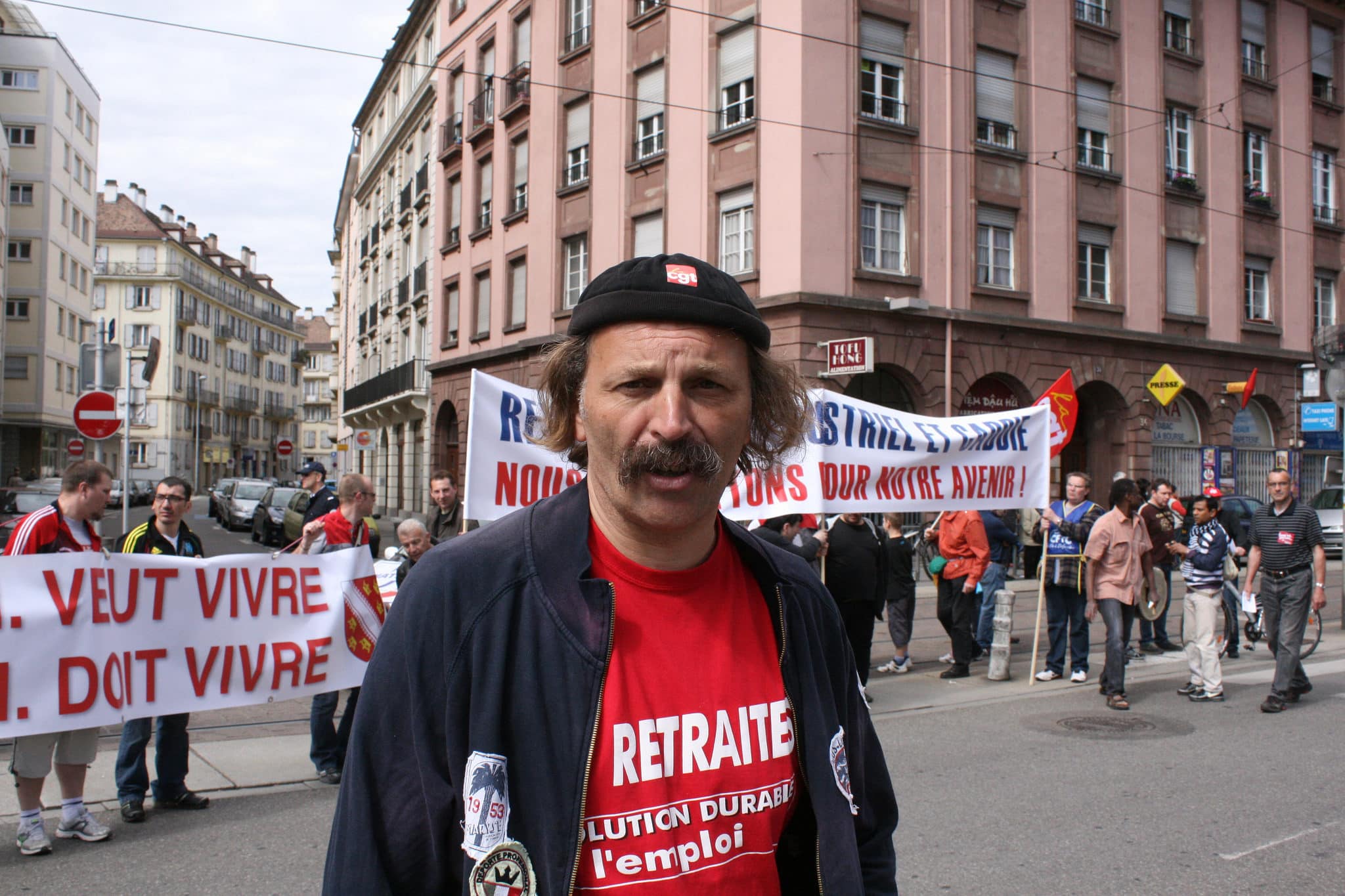 Jacky Wagner, secrétaire départemental de la CGT (Photo Rue89 Strasbourg / cc)