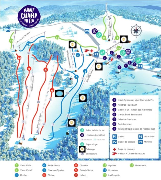 Plan des pistes du Champ du feu (doc remis)