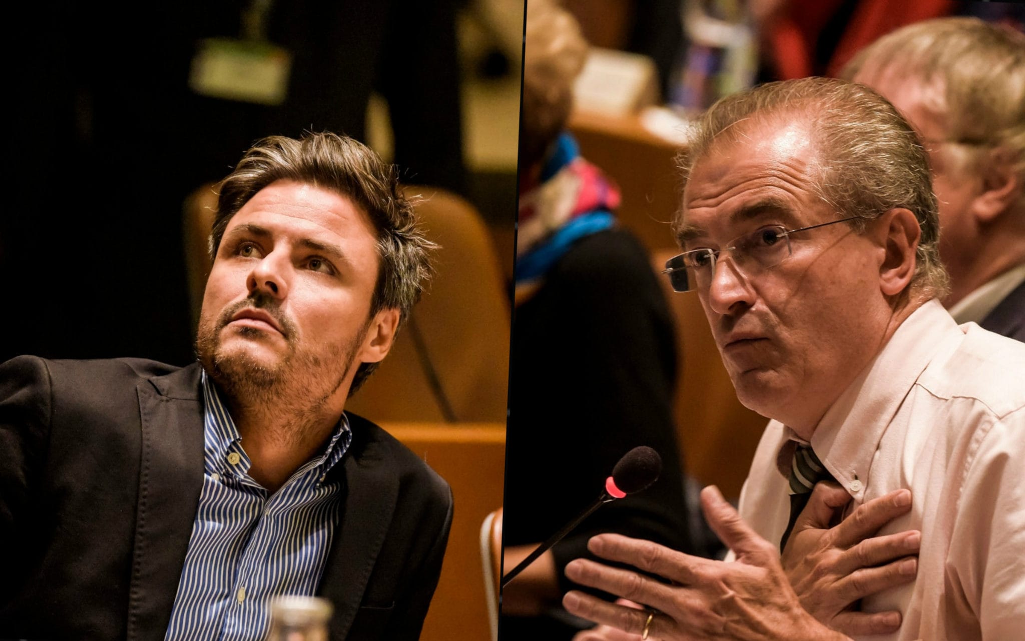 Jean-Phillipe Vetter (à gauche) et Jean-Philippe Maurer (à droite), les deux premiers candidats pour "Les Républicains" aux municipales de 2020 à Strasbourg. (Photos Pascal Bastien)