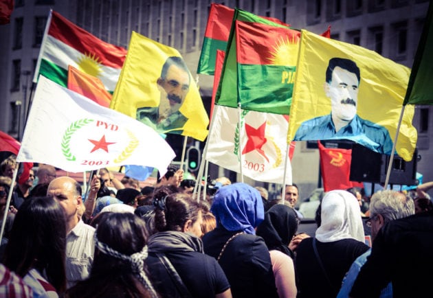 Une manifestation pour la libération d'Abdullah Öcalan en France en 2015 (Photo Mediactivista / FlickR / cc)