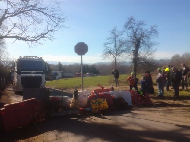 Quelques opposants ont retardé les travaux du chantier du viaduc (photo Thibault Vetter)