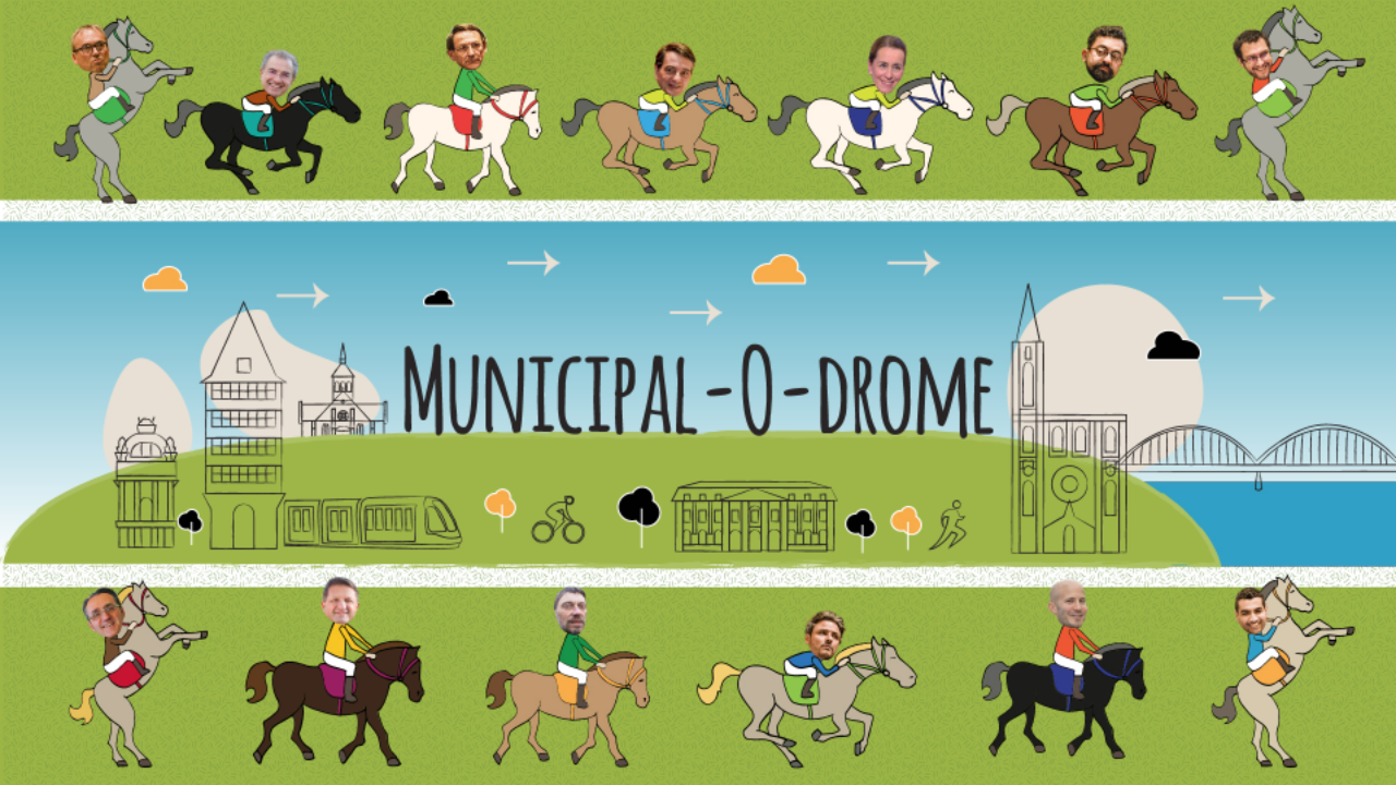 L'image d'illustration du municipal-o-drome, l'outil imaginé par Rue89 Strasbourg pour tout comprendre des candidatures des municipales de 2020 à Strasbourg (Illustration par Nina Courtois)