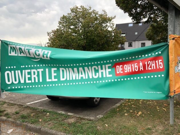 Le supermarché Match continuait d'ouvrir les dimanches, malgré l'interdiction (Photo EJ / Blog Robertsau)