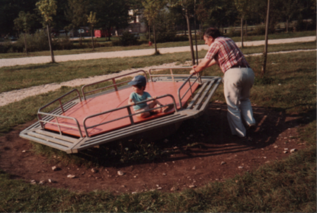 Emmanuel avec son père (archives)