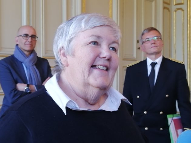 La ministre était de passage à Strasbourg, mais n'a pas fait d'annonce sur l'Alsace (photo CL / Rue89 Strasbourg)