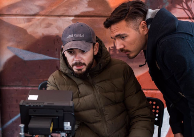 Tim Rigaud, réalisateur, et Hugo Roth Raza, lors du tournage de la parodie de "Au DD" de PNL. (Photo : Lisa Lehmann)