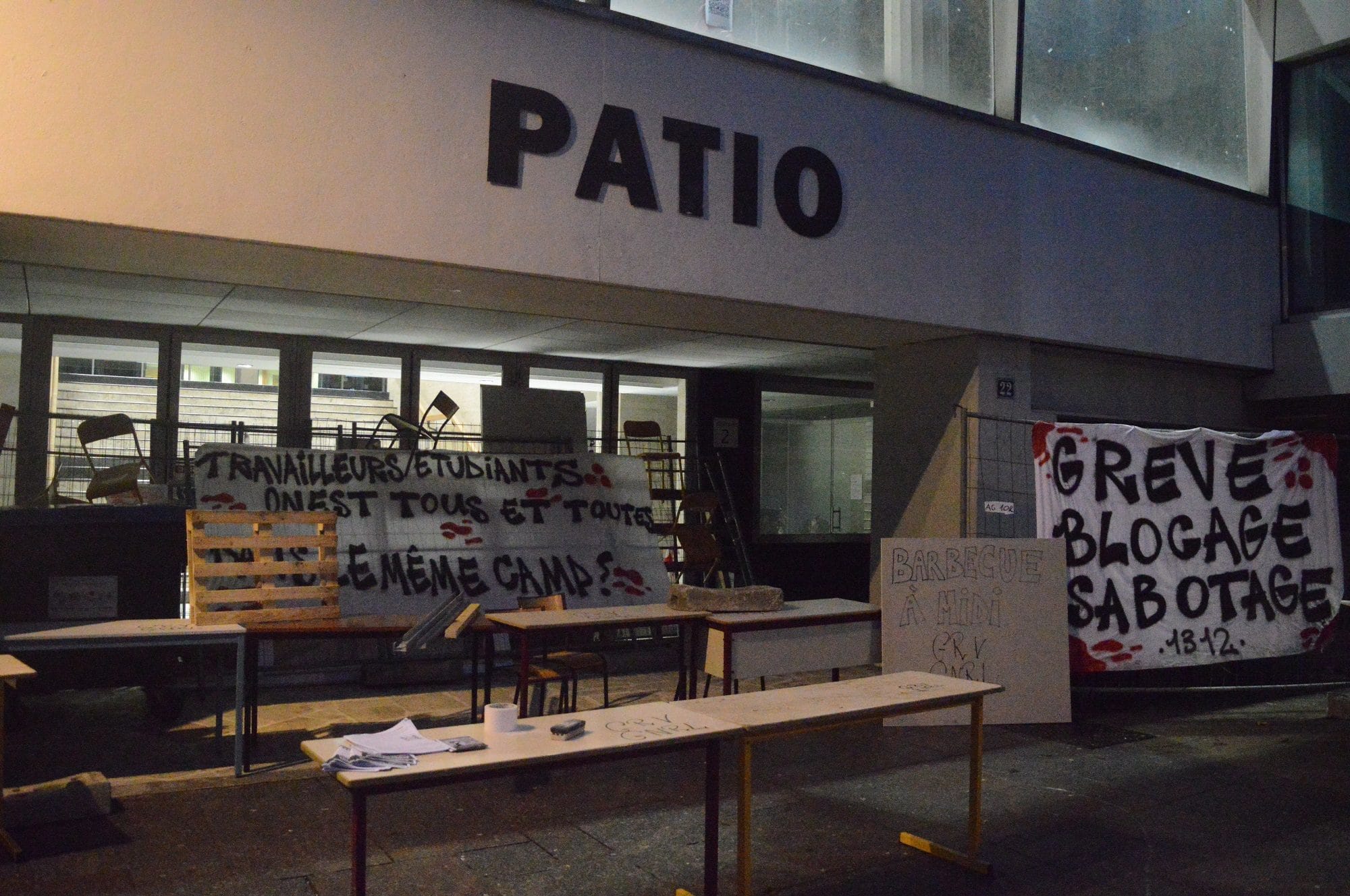 Blocage de l'université du 12 décembre 2019