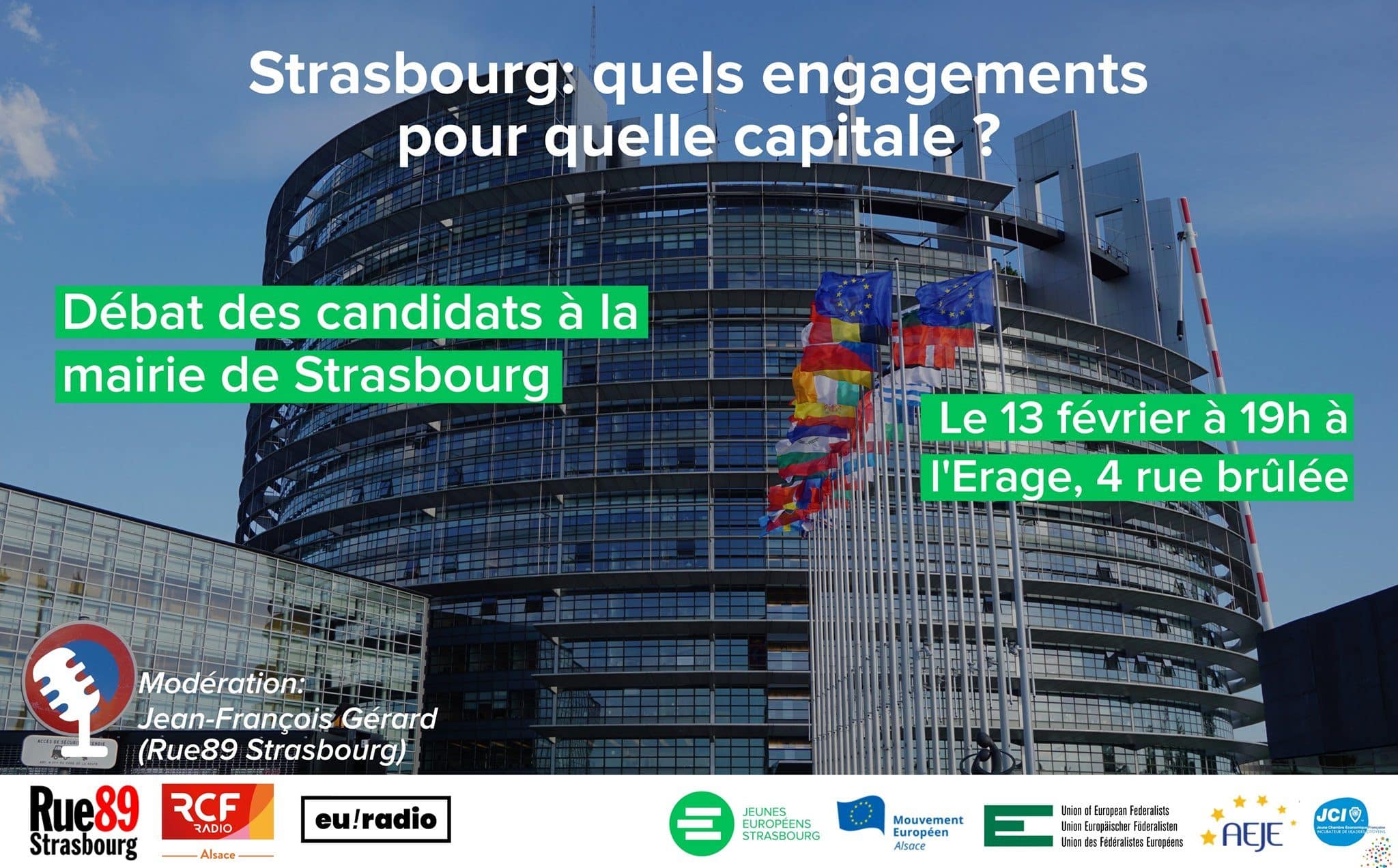 Municipales : Jeudi, six candidats débattent de l’Europe à Strasbourg