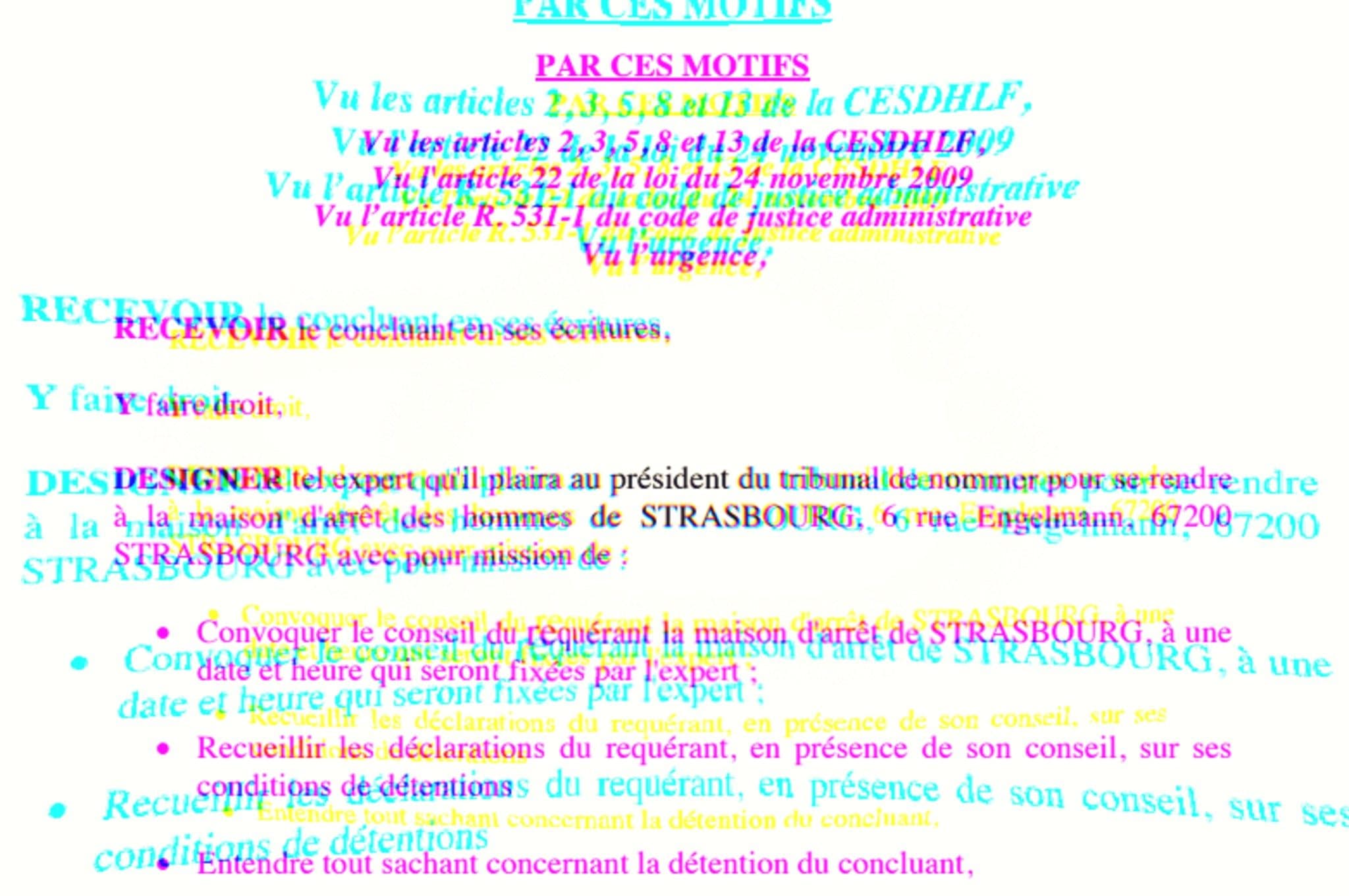 Le tribunal administratif saisi de la sécurité des prisonniers pendant le confinement