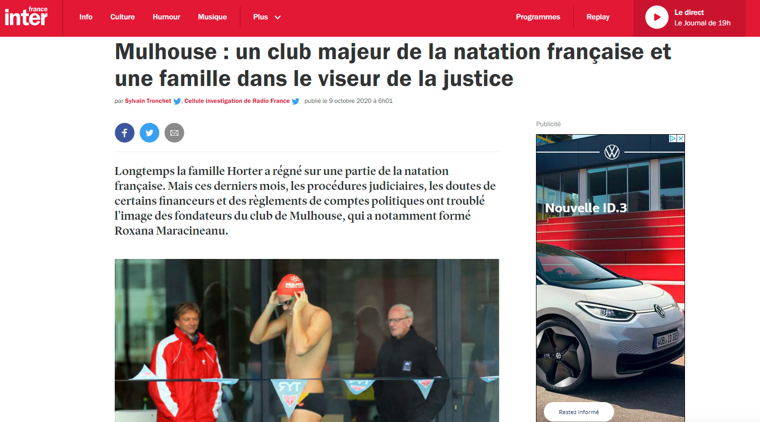 Manœuvres financières et politiques au très réputé club de natation de Mulhouse