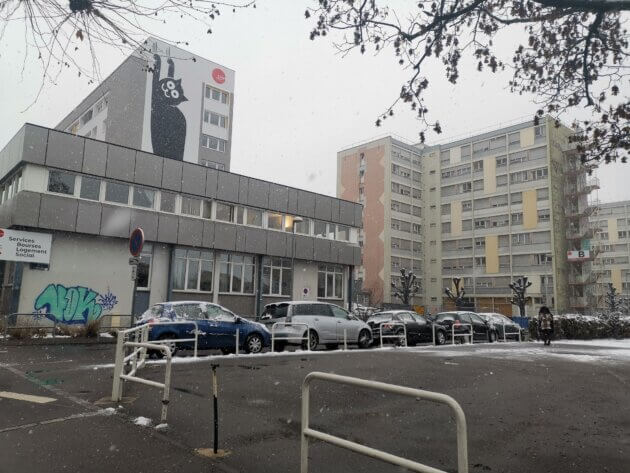 la résidence universitaire Paul Appelll, dans le quartier de l'Esplanade à Strasbourg (S.Wenger)