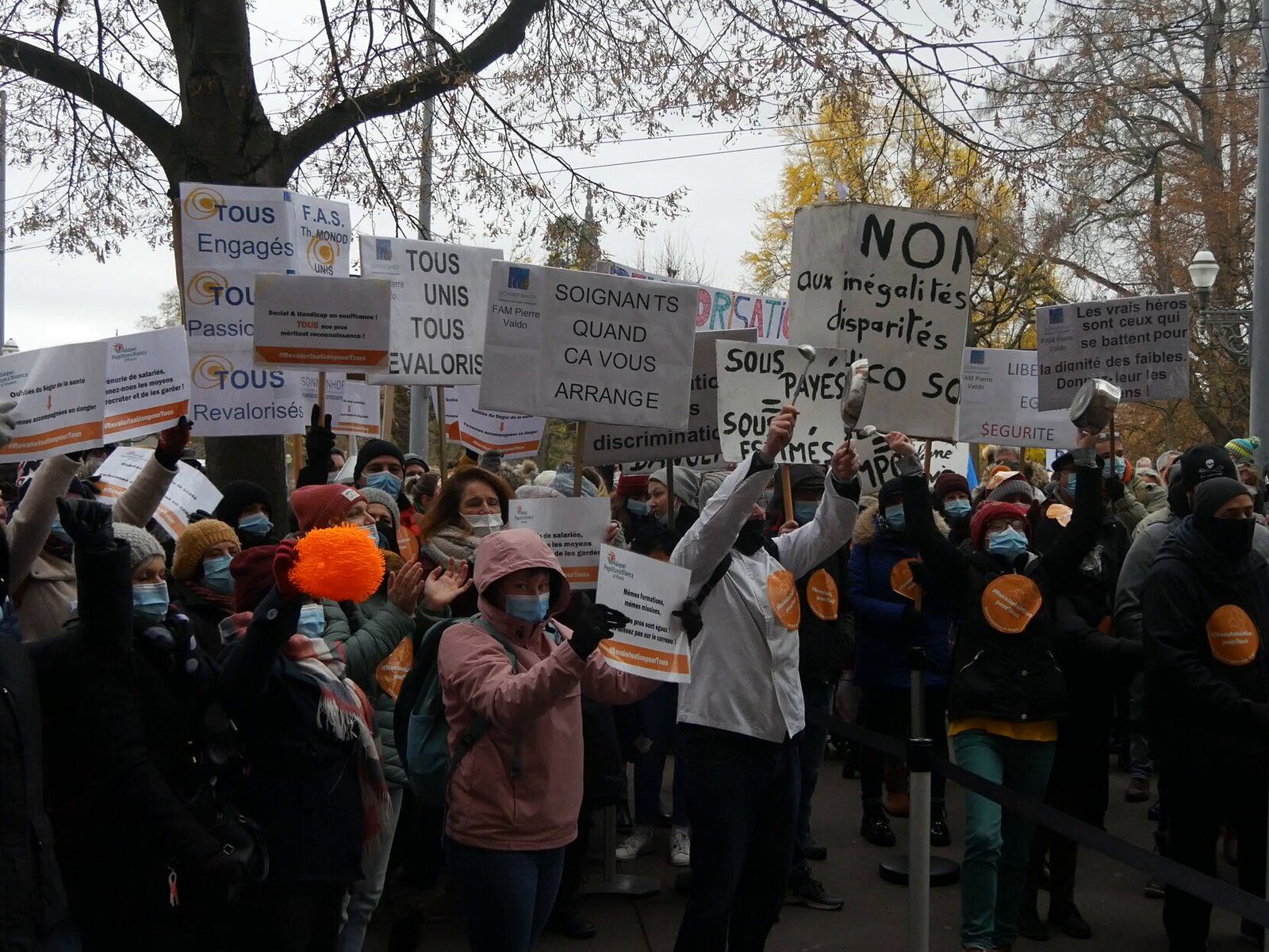 Manifestation secteur médico-social 30 novembre 2021 Strasbourg