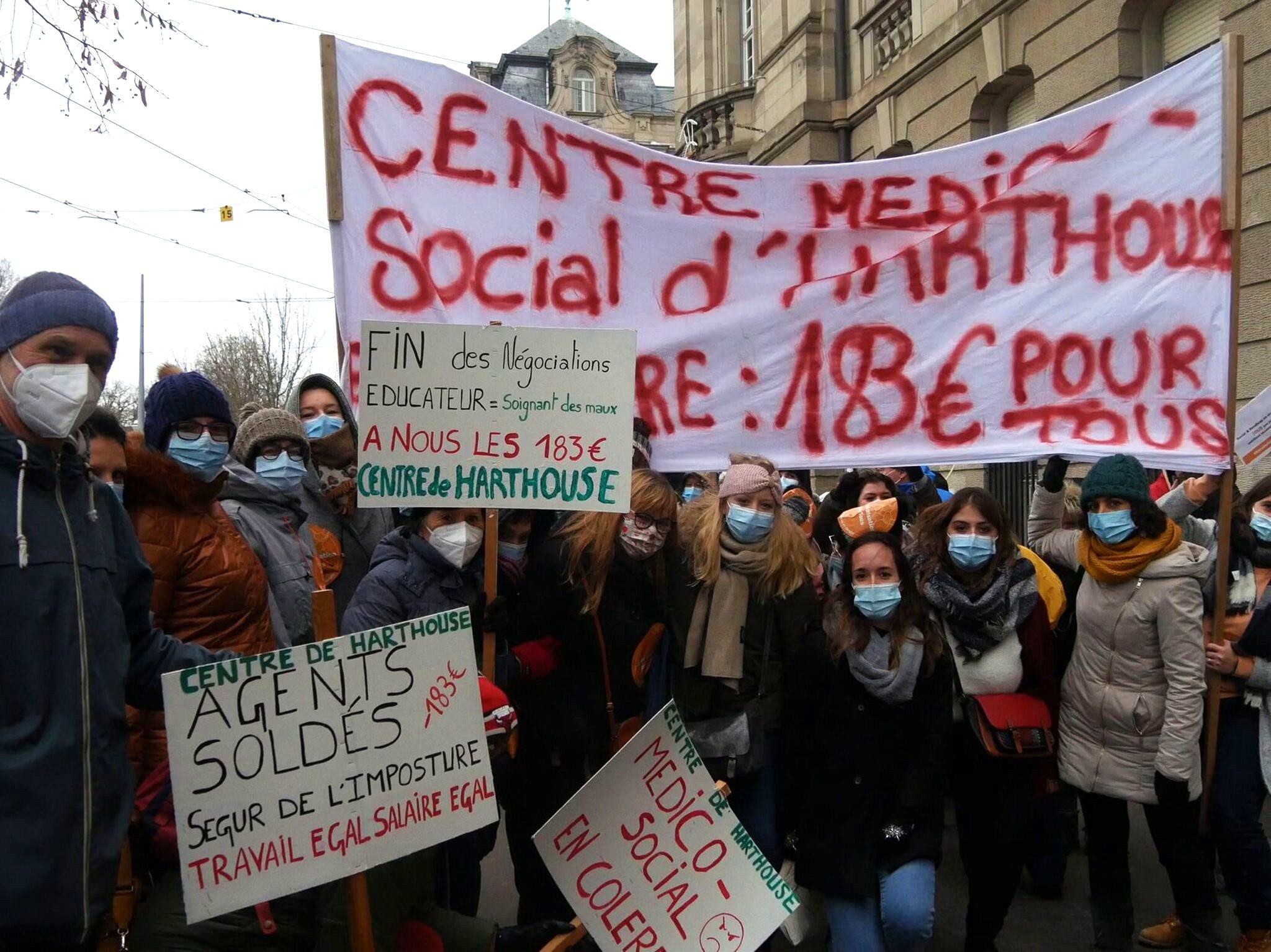 Manifestation intersyndicale des travailleurs sociaux mardi