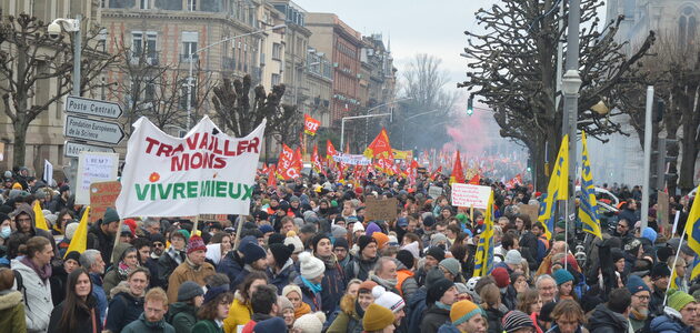 Réforme des retraites : près de 20 000 manifestants à Strasbourg ce mardi 31 janvier