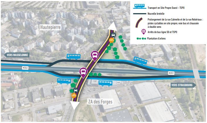 À Hautepierre, concertation lancée pour un nouveau pont sur la M351