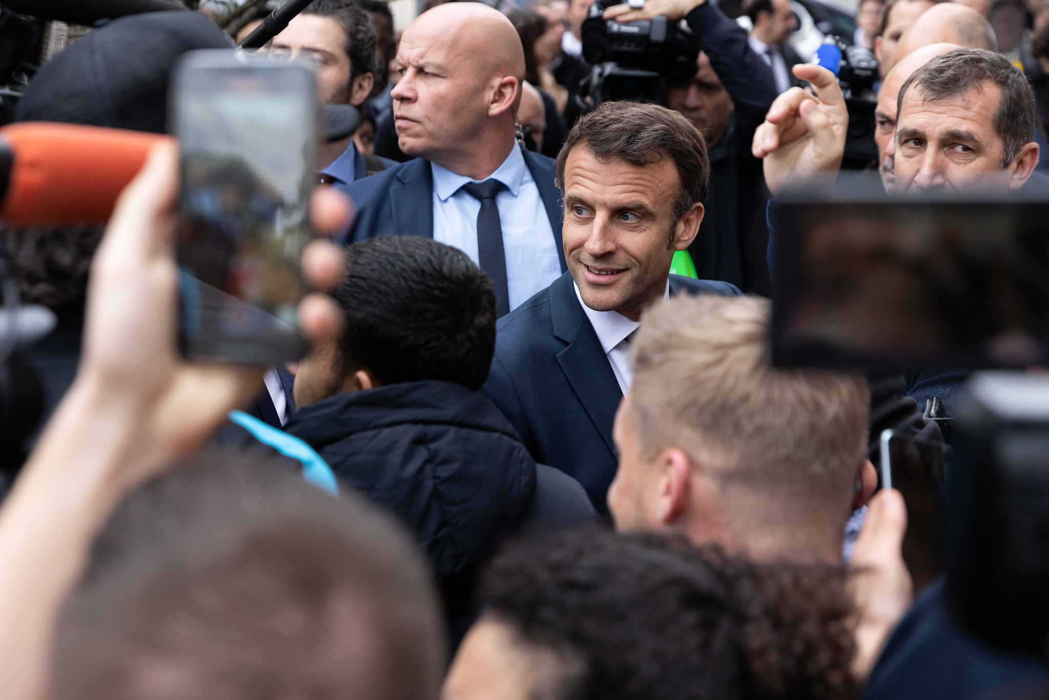 Quand Emmanuel Macron se déplace à Strasbourg, son média est tout choisi