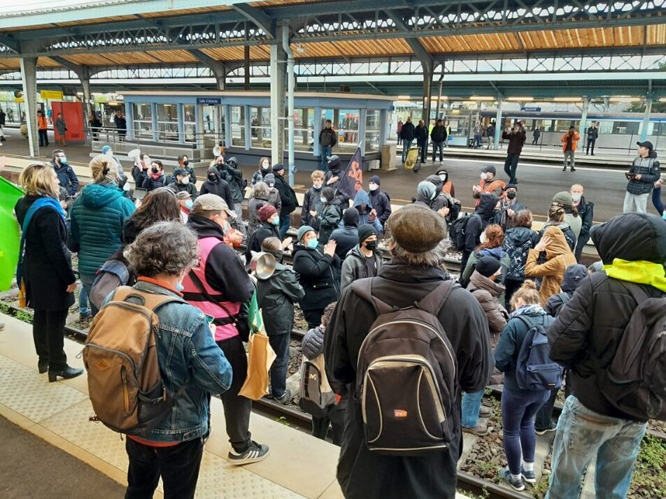 Retraites : blocage de la gare de Sélestat et opération escargot entre Strasbourg et Colmar