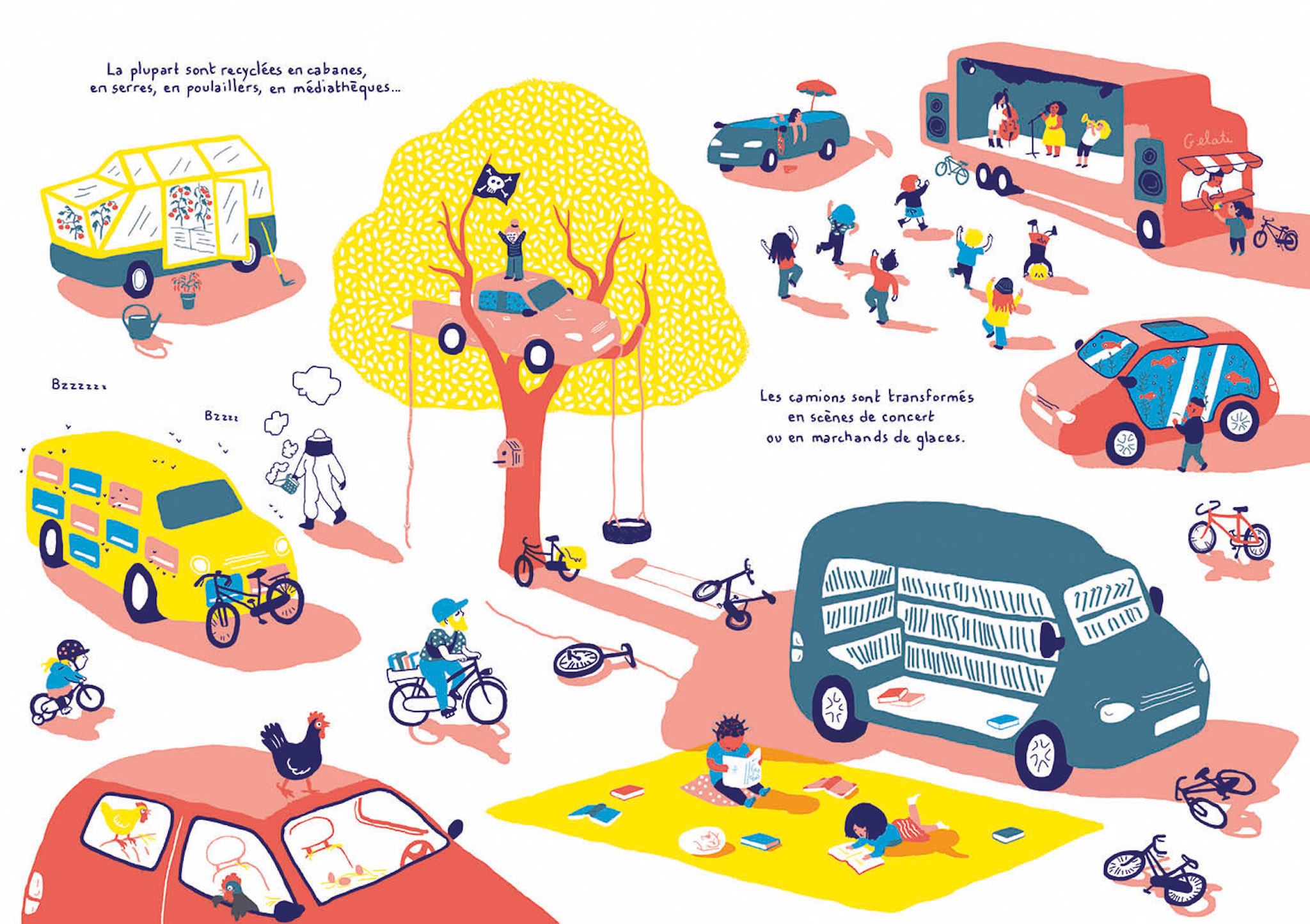 Avec l’album jeunesse « L’Île aux vélos », l’illustratrice Ariane Pinel rêve d’un monde sans voiture