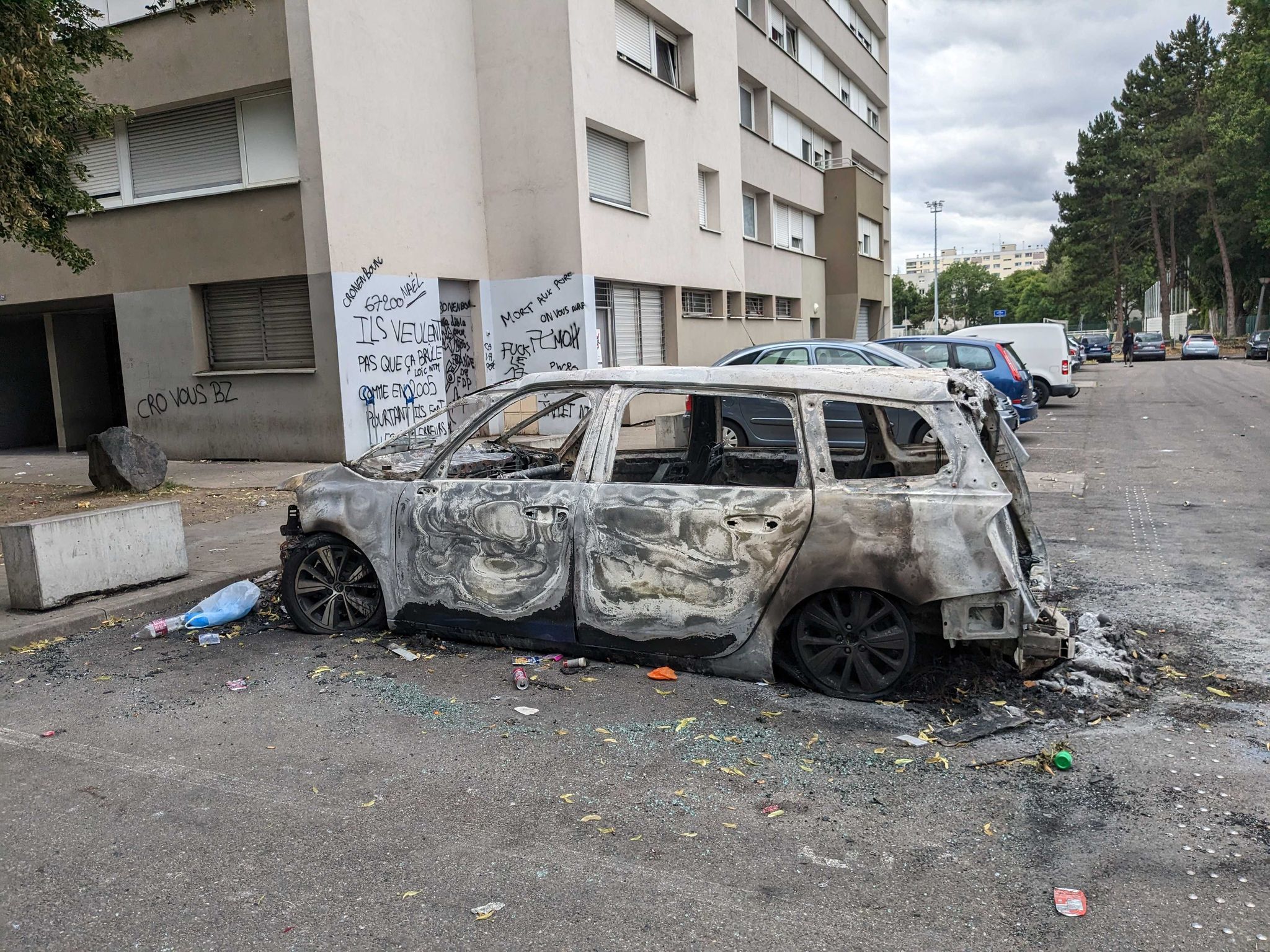 Mort de Nahel : 24 véhicules incendiés, 13 interpellations entre samedi et dimanche à Strasbourg