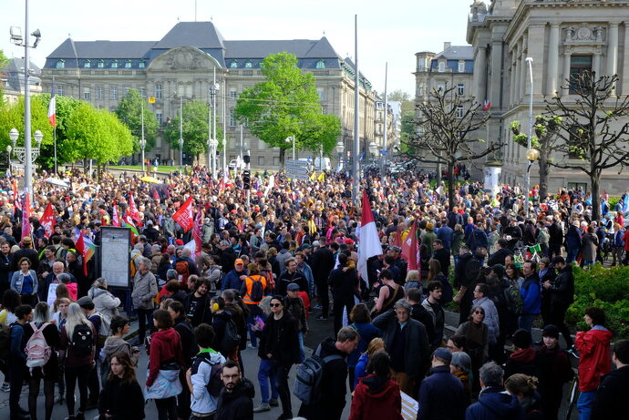 À Strasbourg, une manifestation du premier mai divisée
