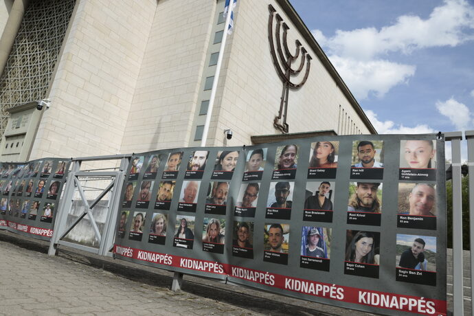 En soutien aux otages israéliens à Gaza, manifestation le 18 avril