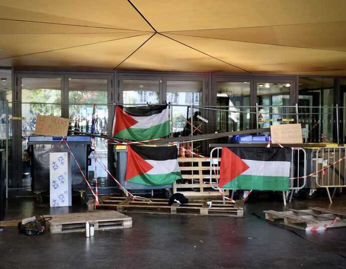 En soutien à la flottille pour Gaza, Sciences Po Strasbourg de nouveau bloqué