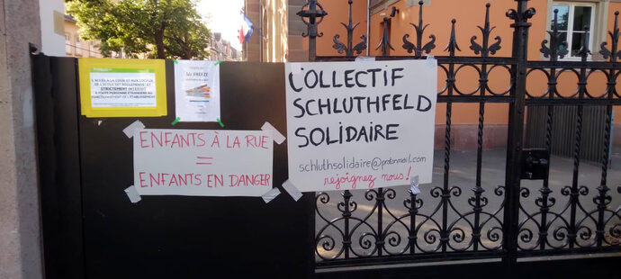 Mobilisations à Strasbourg et Schiltigheim pour des élèves sans-abris