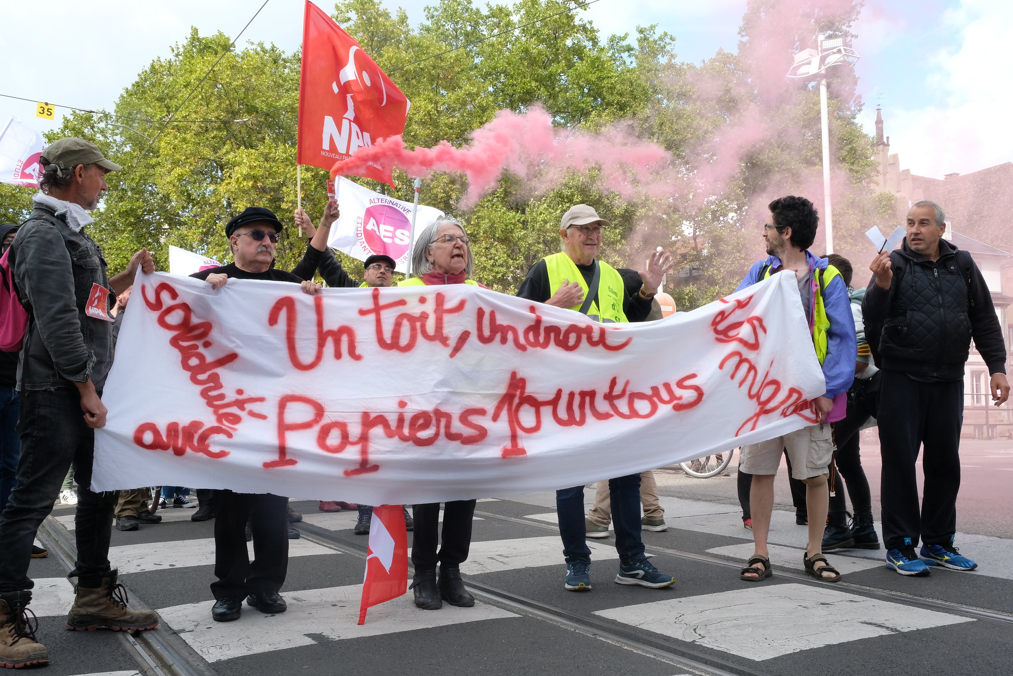 Rassemblement pour les droits des migrants à Strasbourg samedi 13 décembre