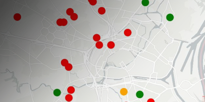 La carte des élèves à la rue de Strasbourg