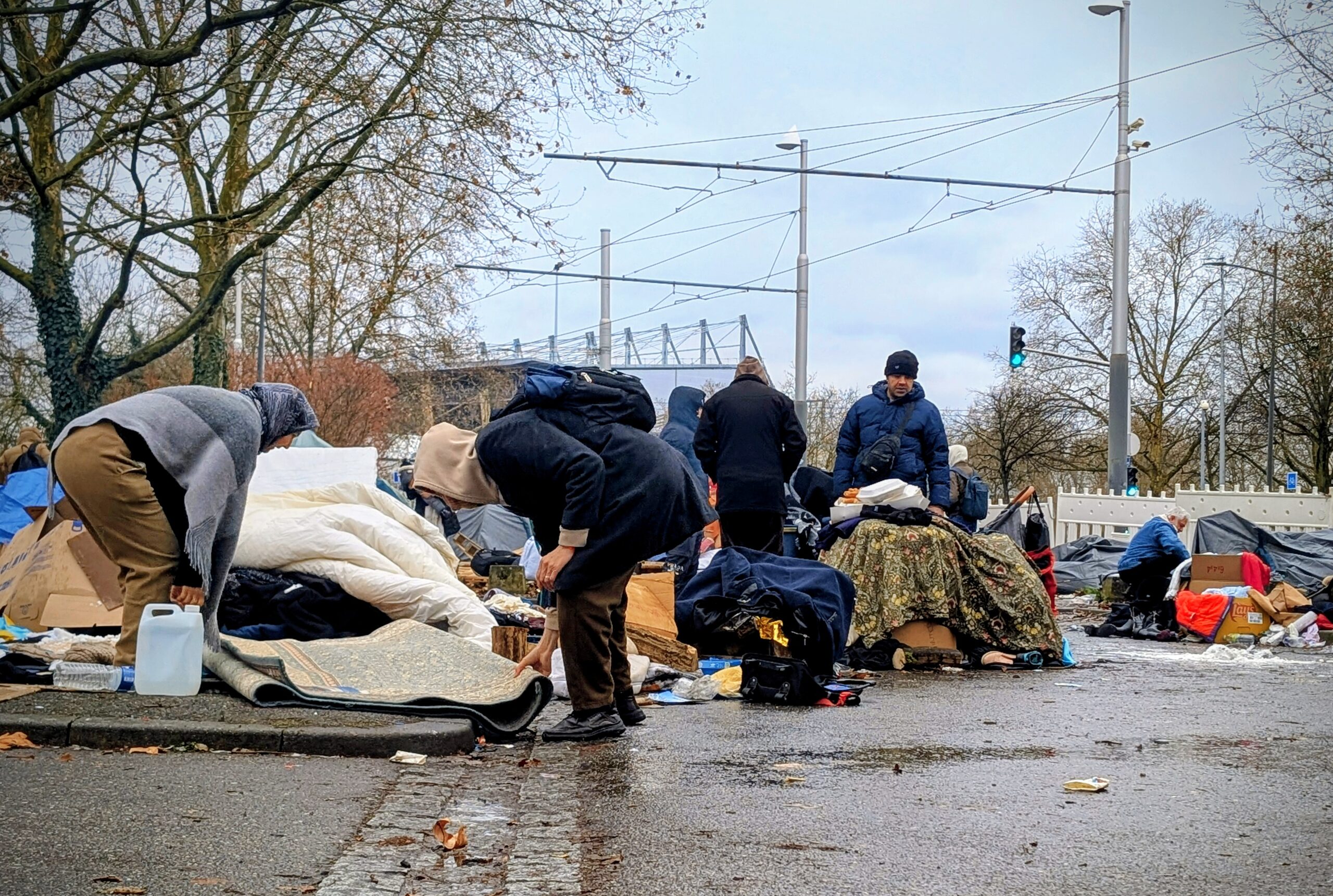 Rassemblement pour une famille à la rue samedi 7 février
