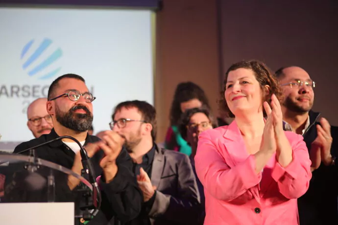 Salle de la Bourse, Jeanne Barseghian galvanise ses troupes en professant l&rsquo;union de la gauche